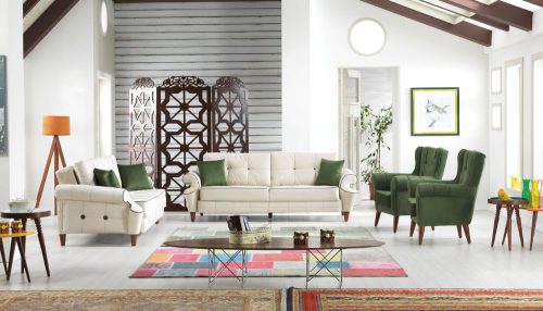 סלון 3+1+1 נפתח למיטה דגם לונה רויאל קומפורט